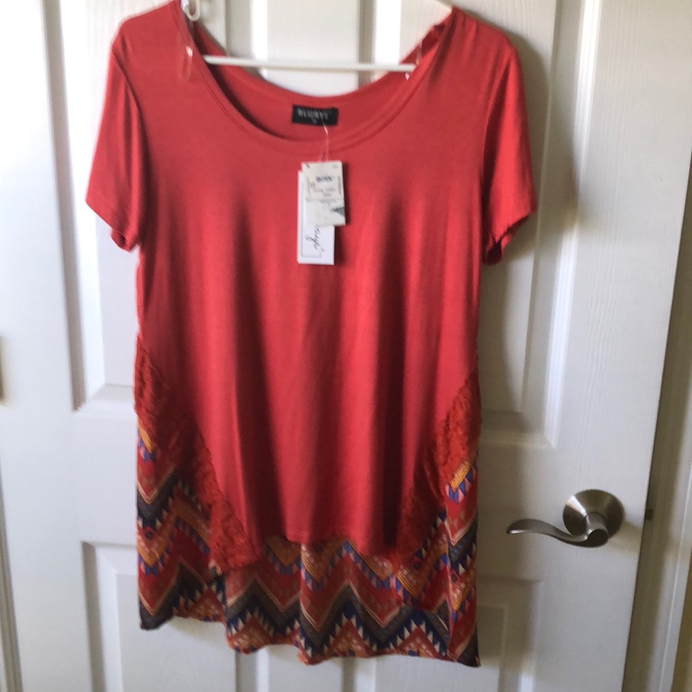 Brand new top salmon color